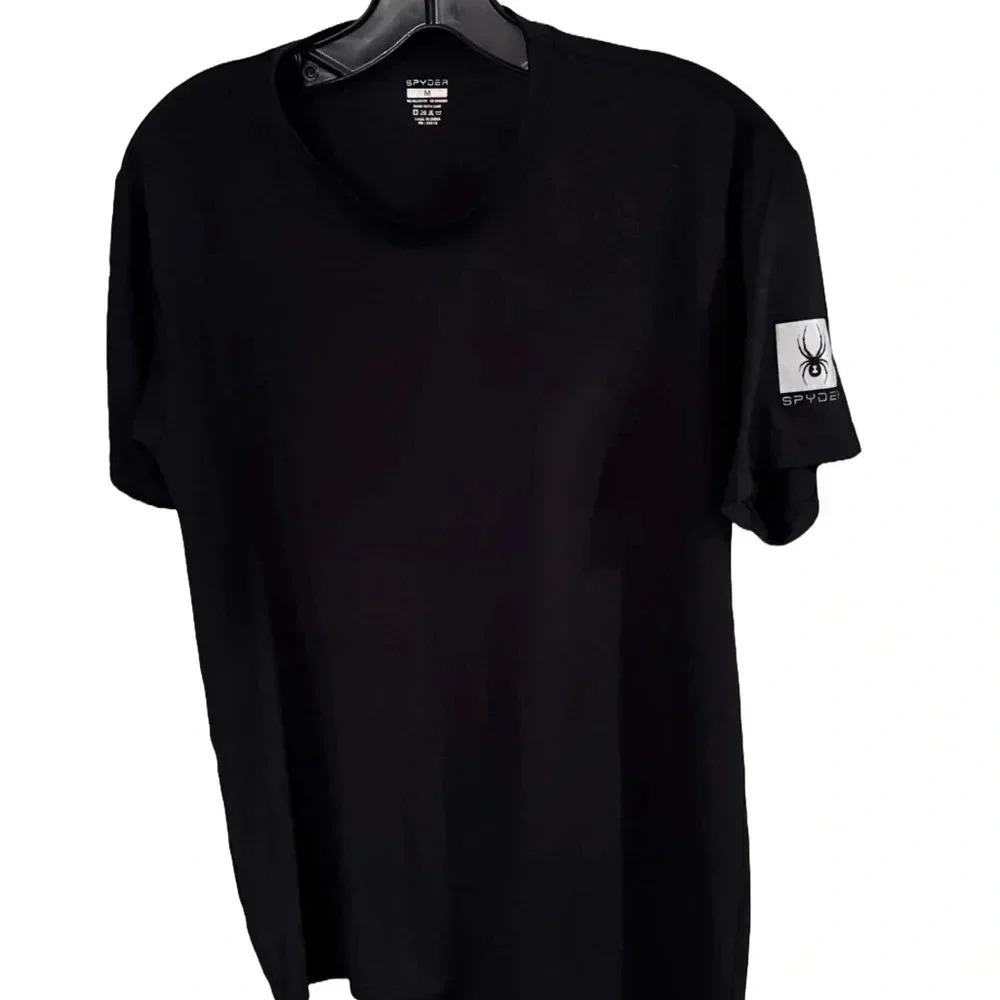 Spyder Men’s Athletic Performance Tee Shirt Fitted Black Size M